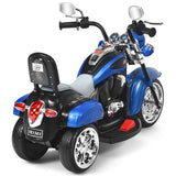 3-Wheel Pink Chopper Motorcycle for Kids with Headlight and Horn