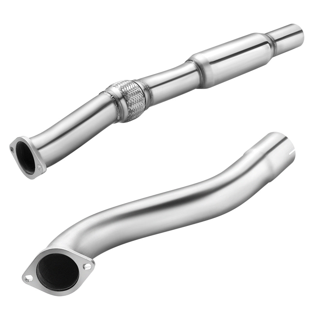 Catback Exhaust System 4" Quad Muffler Tip w Polished Tip for 2015-2022 Subaru WRX / STI