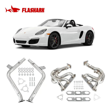 Header + Downpipe Exhaust Kit for 2000–2004 Porsche Boxster 986 2.7L / 3.2L Flashark