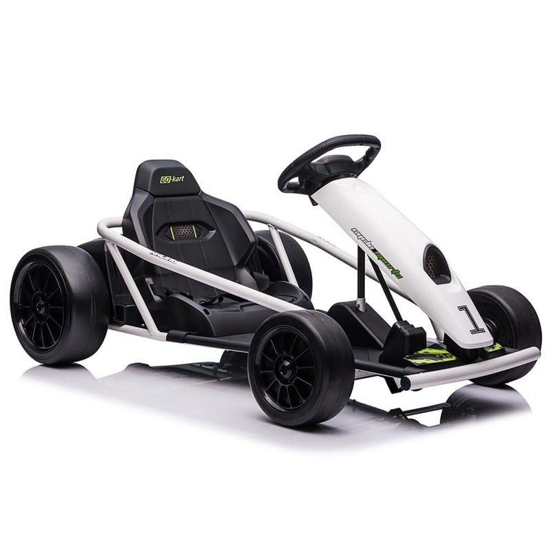 High-Speed Drifting Go Kart for Kids 8-12 Years - 24V Electric Ride-On with 8MPH Top Speed and Adjustable 14.3 Seat