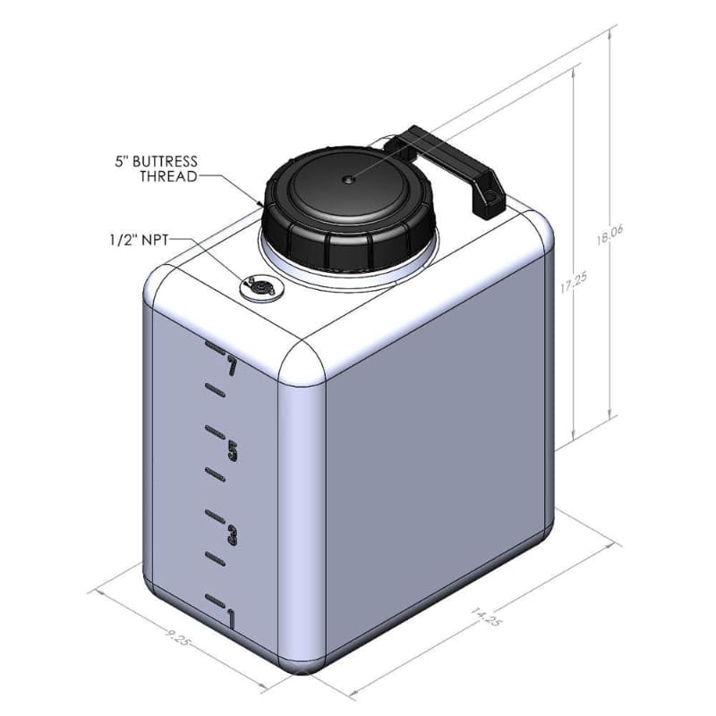 7 Gallon RV Portable Galley Grey Water Tank S&B