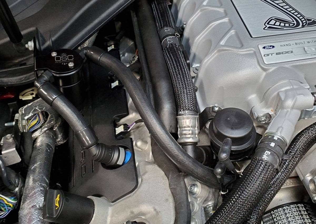 J&L Oil Separator 3.0 Passenger Side, Black Anodized J&L