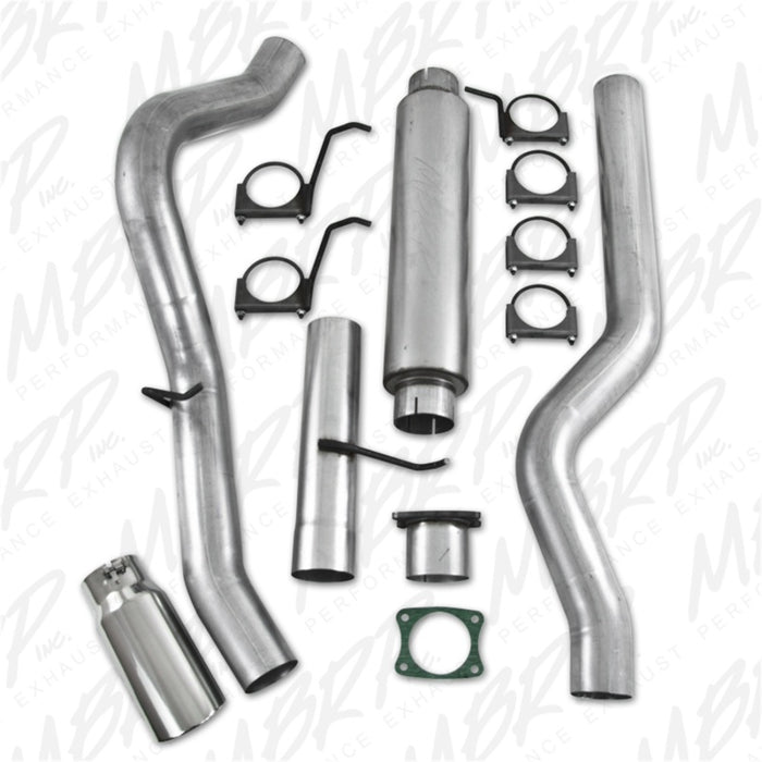 Cat arrière simple face MBRP 2001-2005 Chev/GMC 2500/3500 Duramax EC/CC