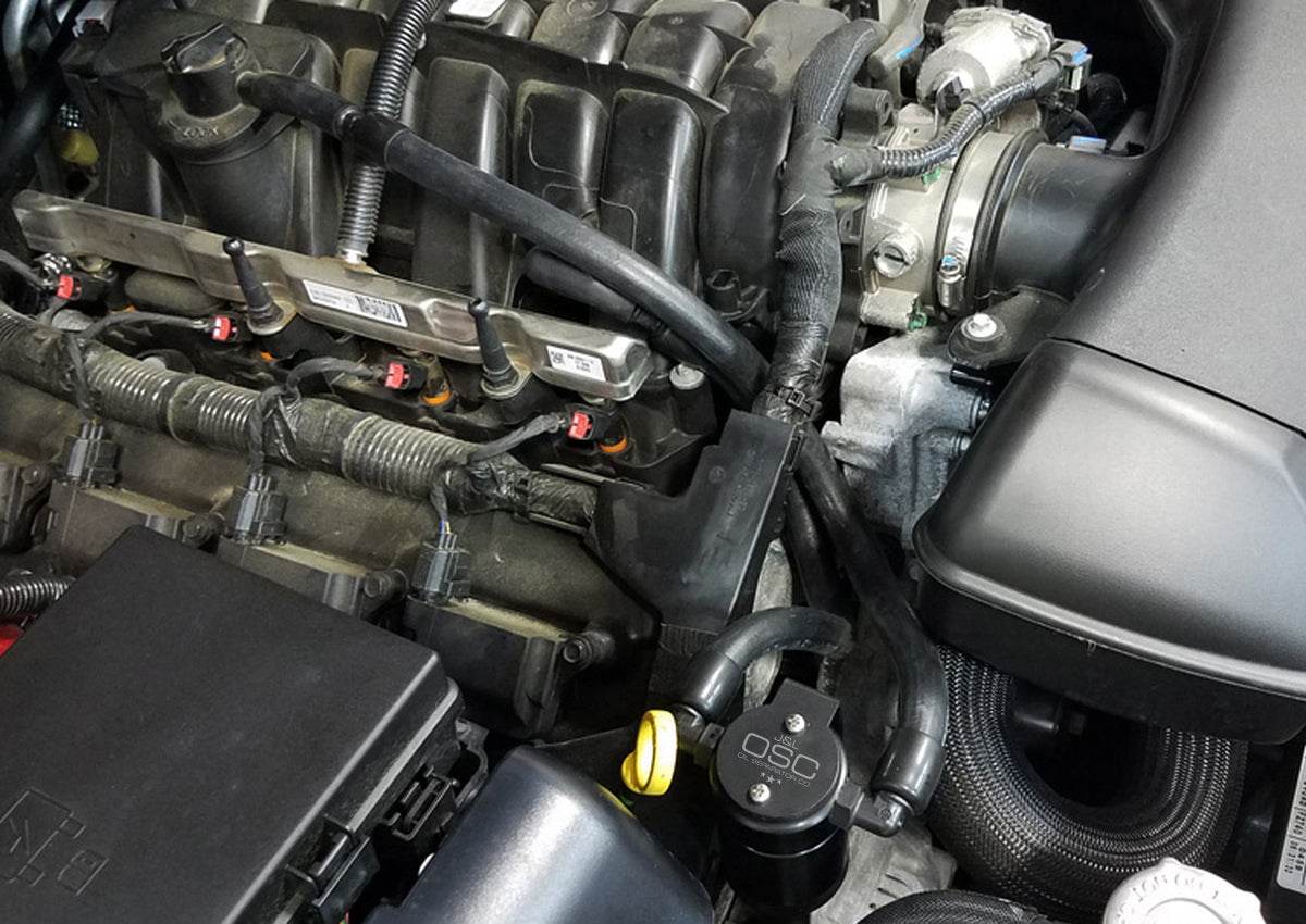 J&L Oil Separator 3.0 Passenger Side, Black Anodized J&L