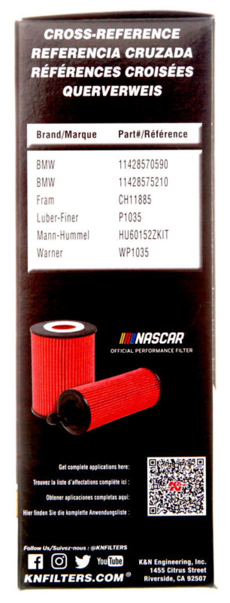 Filtre à huile automobile K&amp;N - 14-17 Mini Cooper 1,5 L L3 à essence