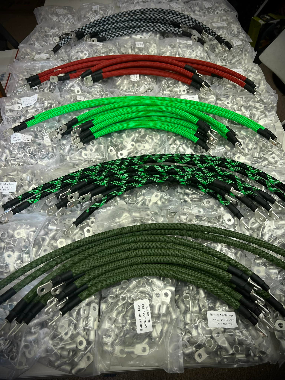 Club Car 2 AWG Gauge complete cable wire kits