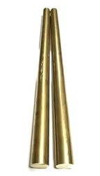 AC/DC Wire And Supply 2 Pieces 1/2" C360 Brass Solid Round Rod 12" Long New Lathe Bar Stock 1/2 Hard - Arts Crafts DIY Industrial AC/DC WIRE AND SUPPLY