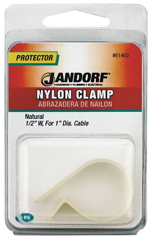 JANFORD CLAMP Nylon Natural 1/2x1 2 PK    61460 Jandorf