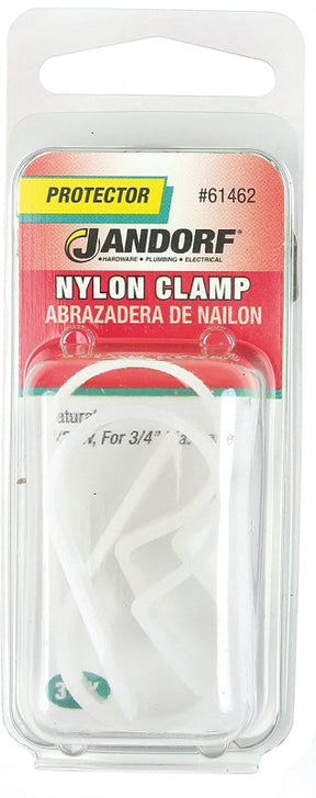 JANDORF CLAMP Nylon Natural 1/2x3/4 3 PK 61462 Jandorf