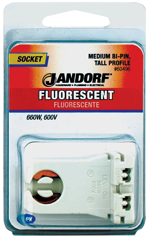 JANDORF Socket Fluorescent Med Base Tall Prof 60496 Jandorf