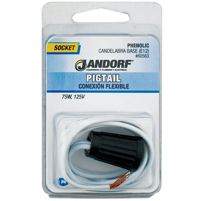 Socket PIGTAIL Candelabra Base Jandorf