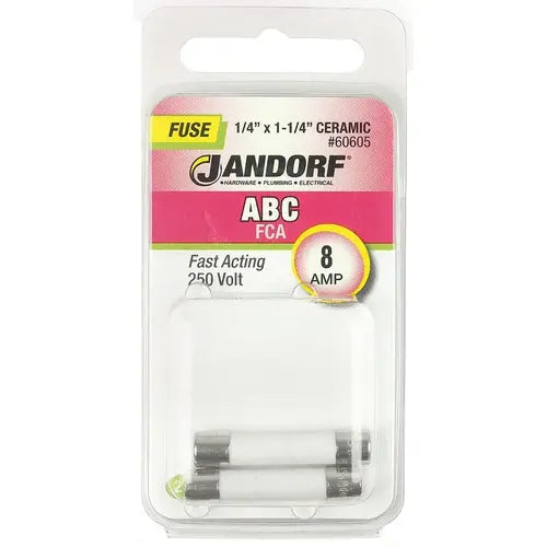 Jandorf Fast Acting 250 Volt 8 Amp Fuse #60605 Jandorf