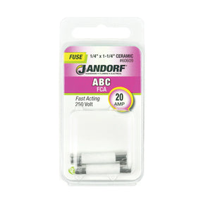 Jandorf Fast Acting 250 Volt 20 Amp Fuse #60609 Jandorf