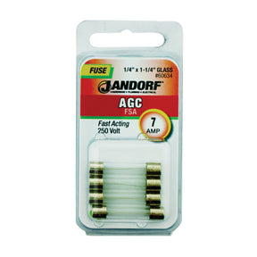 Jandorf Fast Acting 250 Volt 7 Amp Fuse #60634 Jandorf
