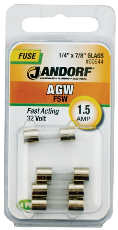 Jandorf Fast Acting 32 Volt 1.5 Amp Fuse #60644 Jandorf