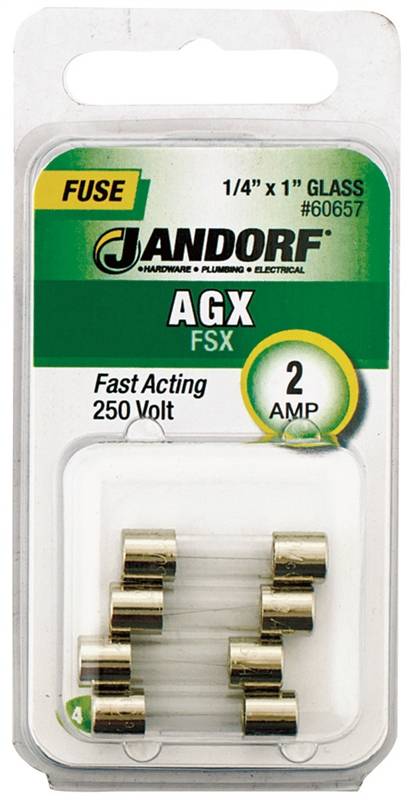 Jandorf Fast Acting 250 Volt 2 Amp Fuse #60657 Jandorf