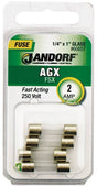 Jandorf Fast Acting 250 Volt 2 Amp Fuse #60657 Jandorf