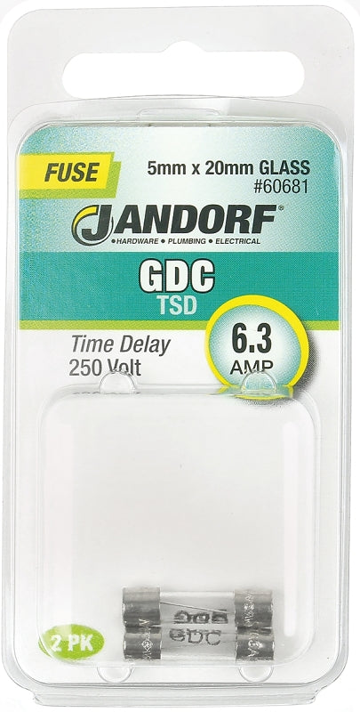 Jandorf Time Delay 250 Volt 6.3 Amp Fuse #60681 Jandorf