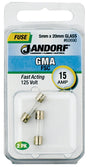 Jandorf Fast Acting 125 Volt 15 Amp Fuse #60690 Jandorf
