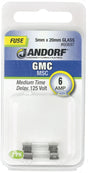 Jandorf Medium Time Delay 125 Volt 6 Amp Fuse #60697 Jandorf