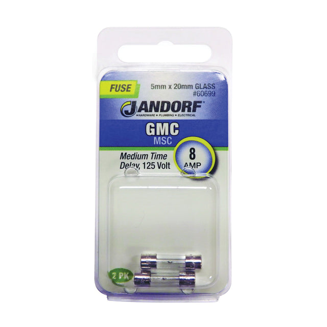 Jandorf Medium Time Delay 125 Volt 8 Amp Fuse #60699 Jandorf
