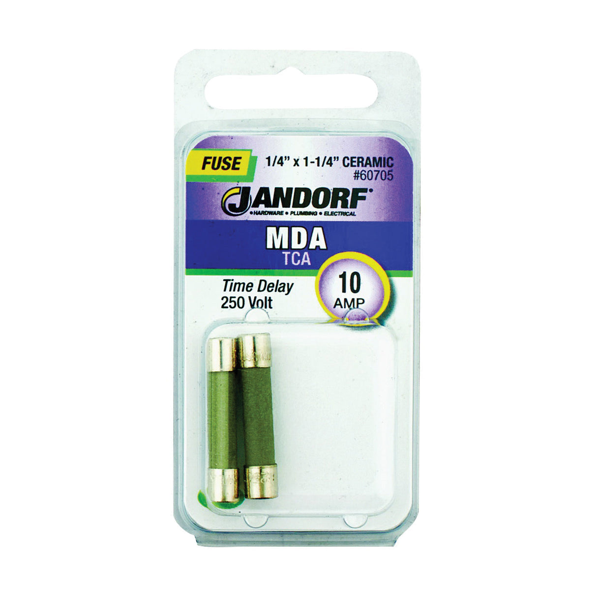 Jandorf Time Delay 250 Volt 10 Amp Fuse #60705 Jandorf