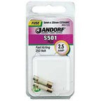 Jandorf Fast Acting 250 Volt 2.5 Amp Fuse #60720 Jandorf