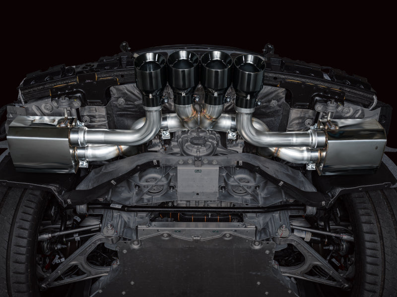 Échappement Cat-Back SwitchPath AWE 2023 C8 Corvette Z06 - Embouts noirs diamantés