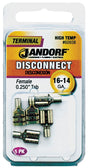 Disconnect Terminal, 16 to 14 AWG Wire, 5/PK #60938 Jandorf