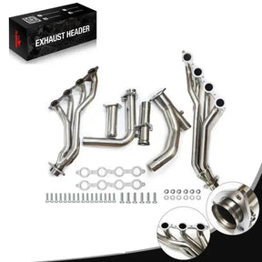 Long Tube Headers for 2007-2014 Chevy Silverado/Suburban/Tahoe GMC Sierra/Yukon Cadillac Escalade 4.8L/5.3L/6.0L/6.2L Vortec Flashark