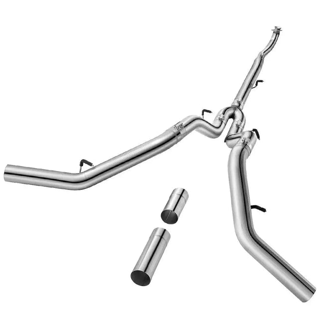 5 Inches Downpipe Back Dual 2017-2019 L5P 6.6L Duramax DPF Delete Race Pipe GM 2500/3500 Flashark