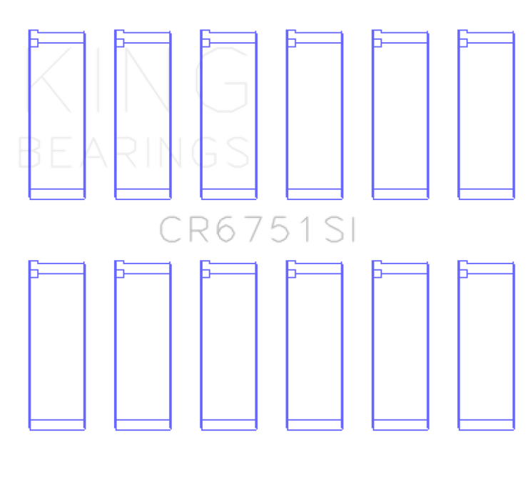 King Engine Bearings Ford 155 (Size +0.25mm) Connecting Rod Bearing Set