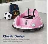 360 Degree Spin Bumper Car Toy for Kids with Remote Control and Safety Harness