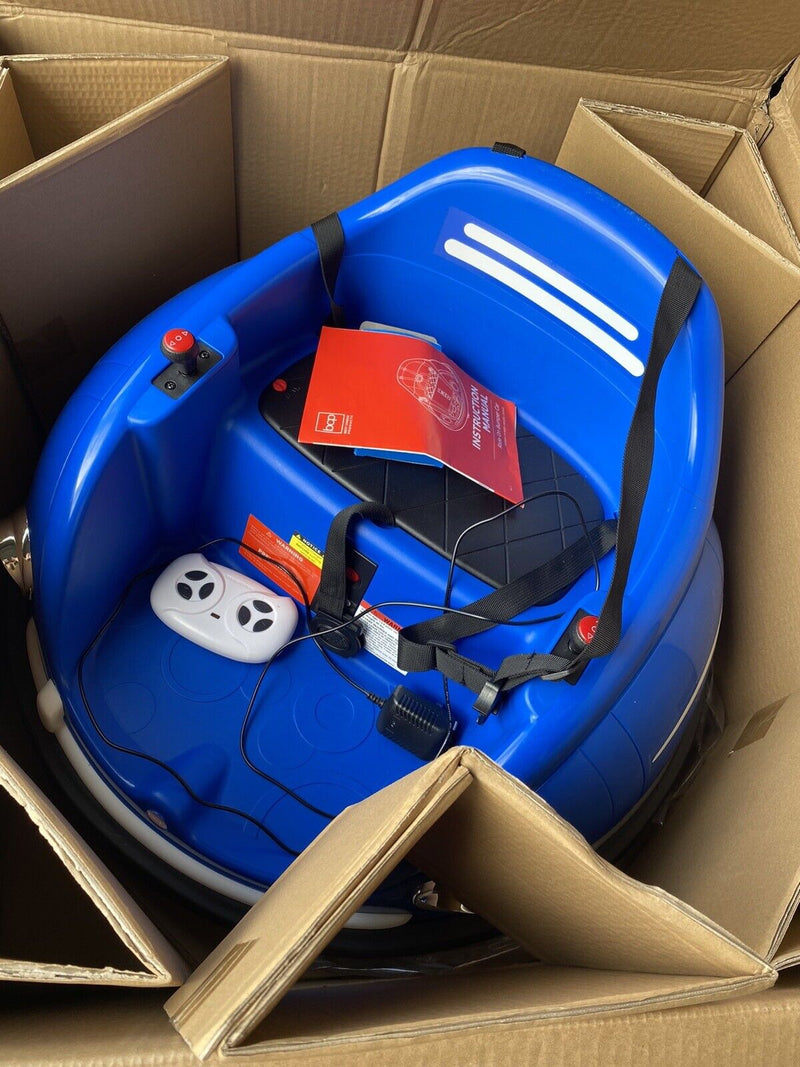 360 Degree Spin Bumper Car Toy for Kids with Remote Control and Safety Harness