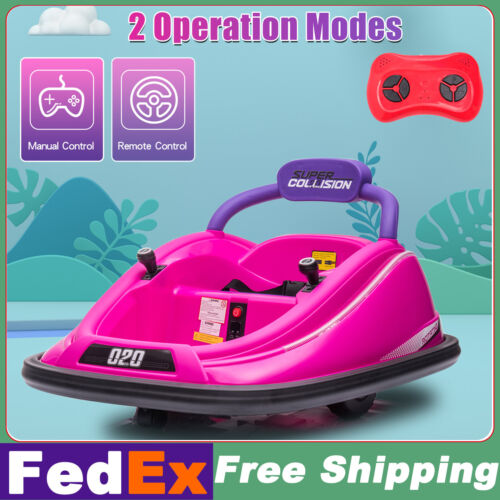 360 Degree Spin Electric Bumper Car for Kids with Remote Control - 12V Ride On Vehicle