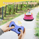 360-Degree Spin Race Bumper Car 6V Ride On with Remote Control for Kids