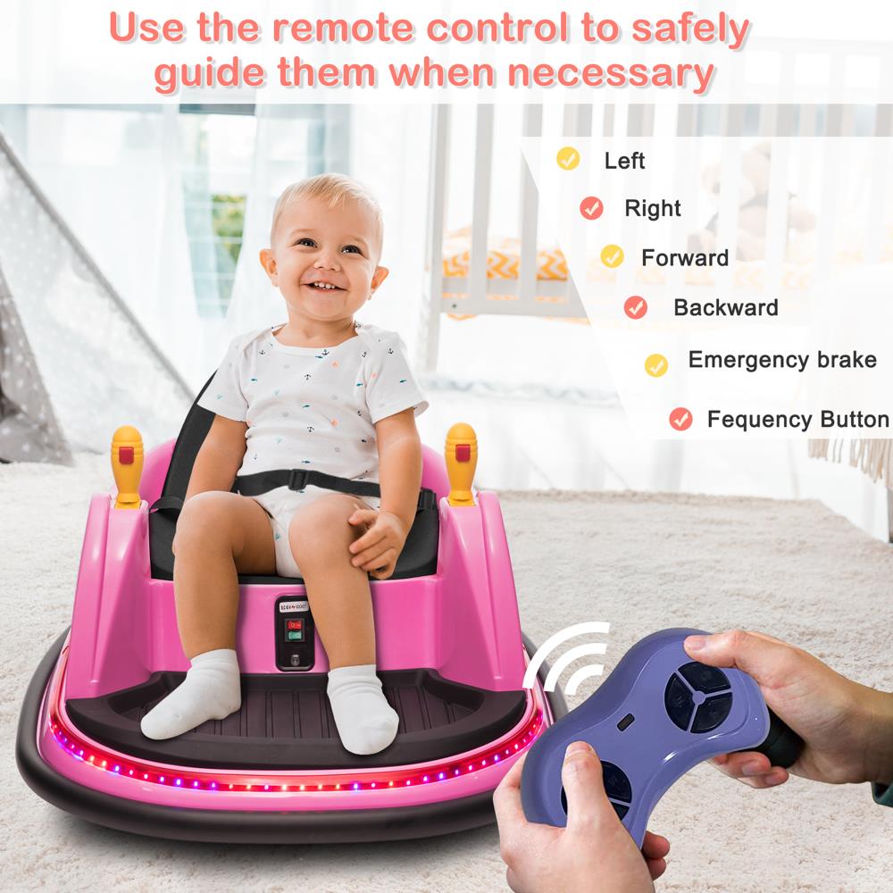 360° Electric Bumper Car for Kids - Battery Powered Ride-On Toy