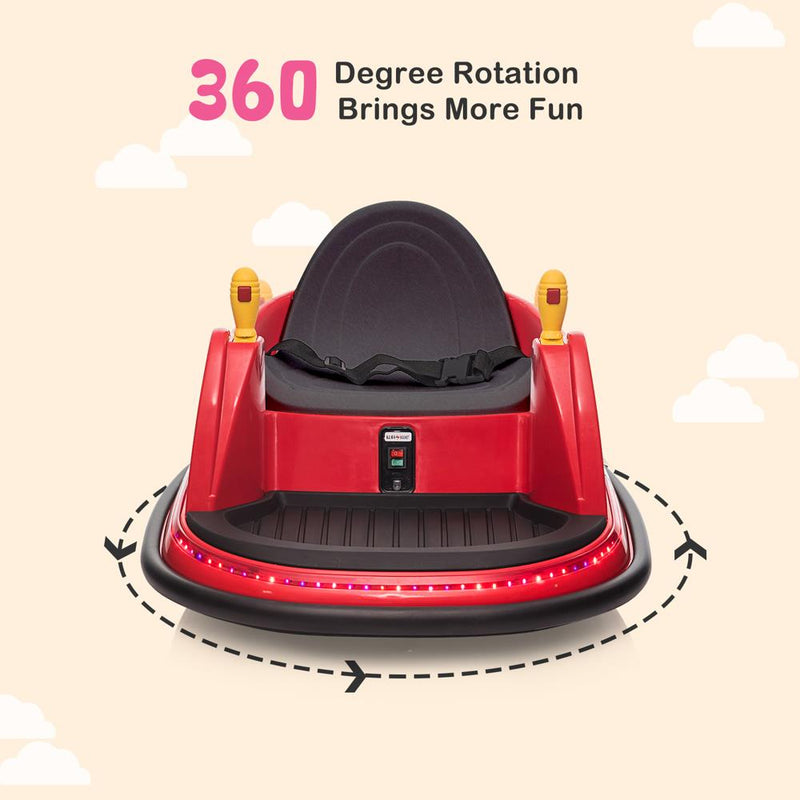 360° Electric Bumper Car for Kids - Battery Powered Ride-On Toy