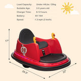 360° Remote Control Bumper Car for Kids - Red