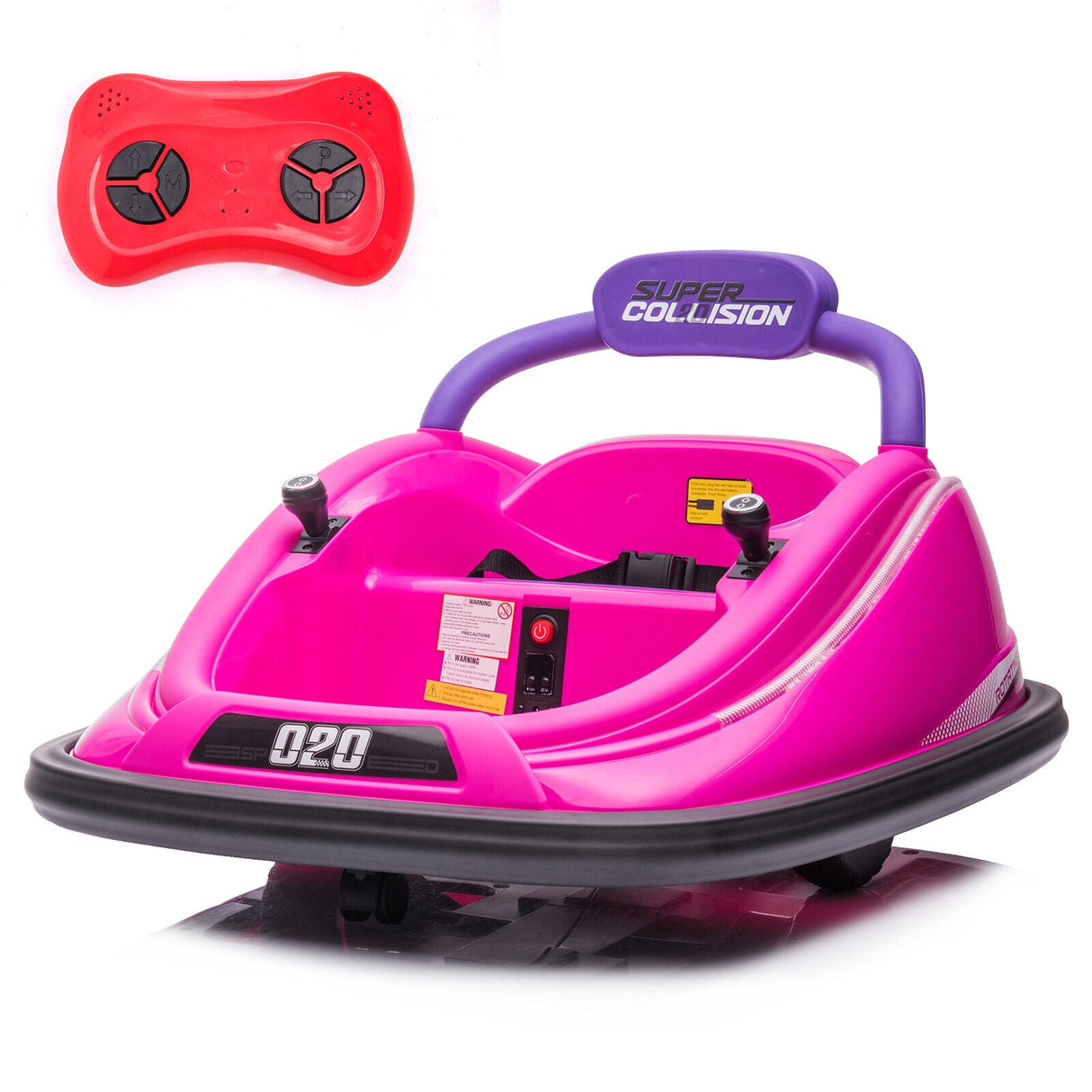 360° Spin Electric Bumper Car for Kids with Remote Control - 12V Ride-On Toy