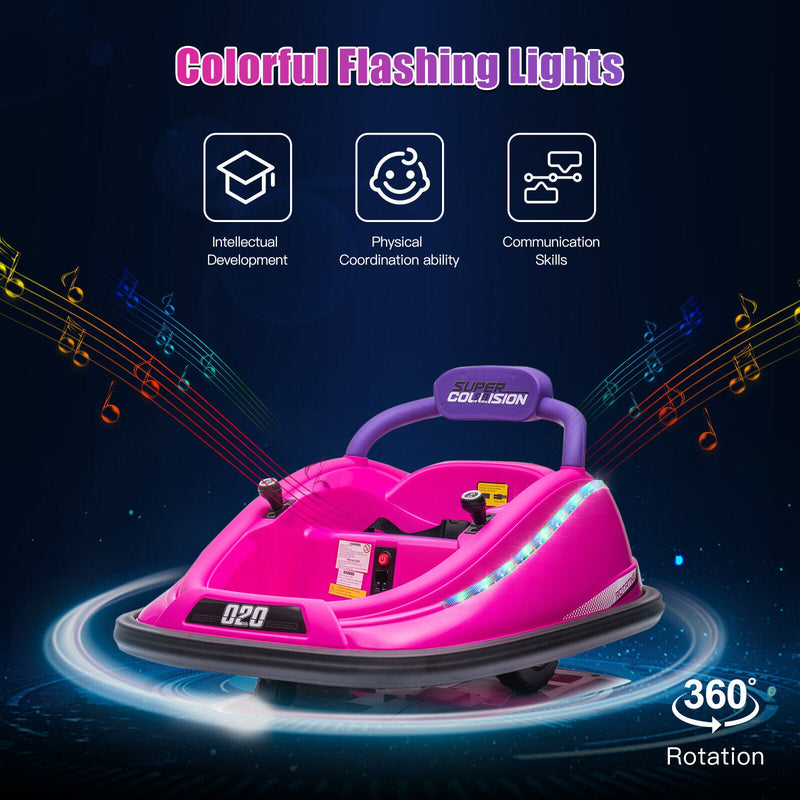 360° Rotating Electric Bumper Car for Kids with Parental Remote Control - Perfect Toy Gift