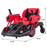 360° Rotating Ride-On Car for Kids with Dual Steering Control and Remote