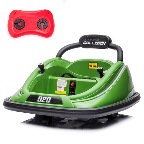 360° Spinning Electric Bumper Car for Kids with Remote Control - 12V Ride-On Toy