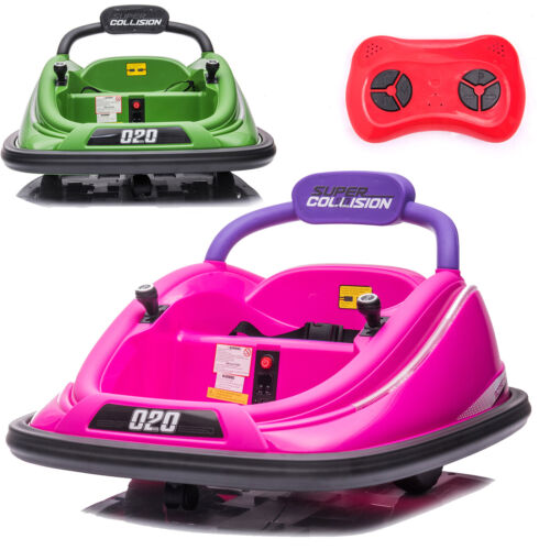 360° Spin Electric Bumper Car for Kids with Remote Control - 12V Ride-On Toy