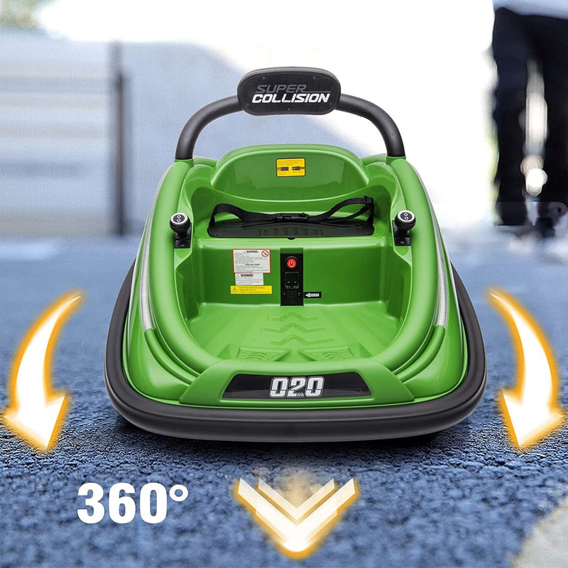 360° Spin Electric Bumper Car for Kids with Remote Control - 12V Electric Vehicle Toy