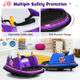 360° Spin Race Bumper Car Ride-On Toy for Kids with Remote Control - 12V Vehicle