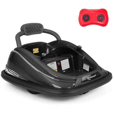 360° Spin Race Car for Kids with Remote Control and LED Lights - 6V Bumper Car Ride-On