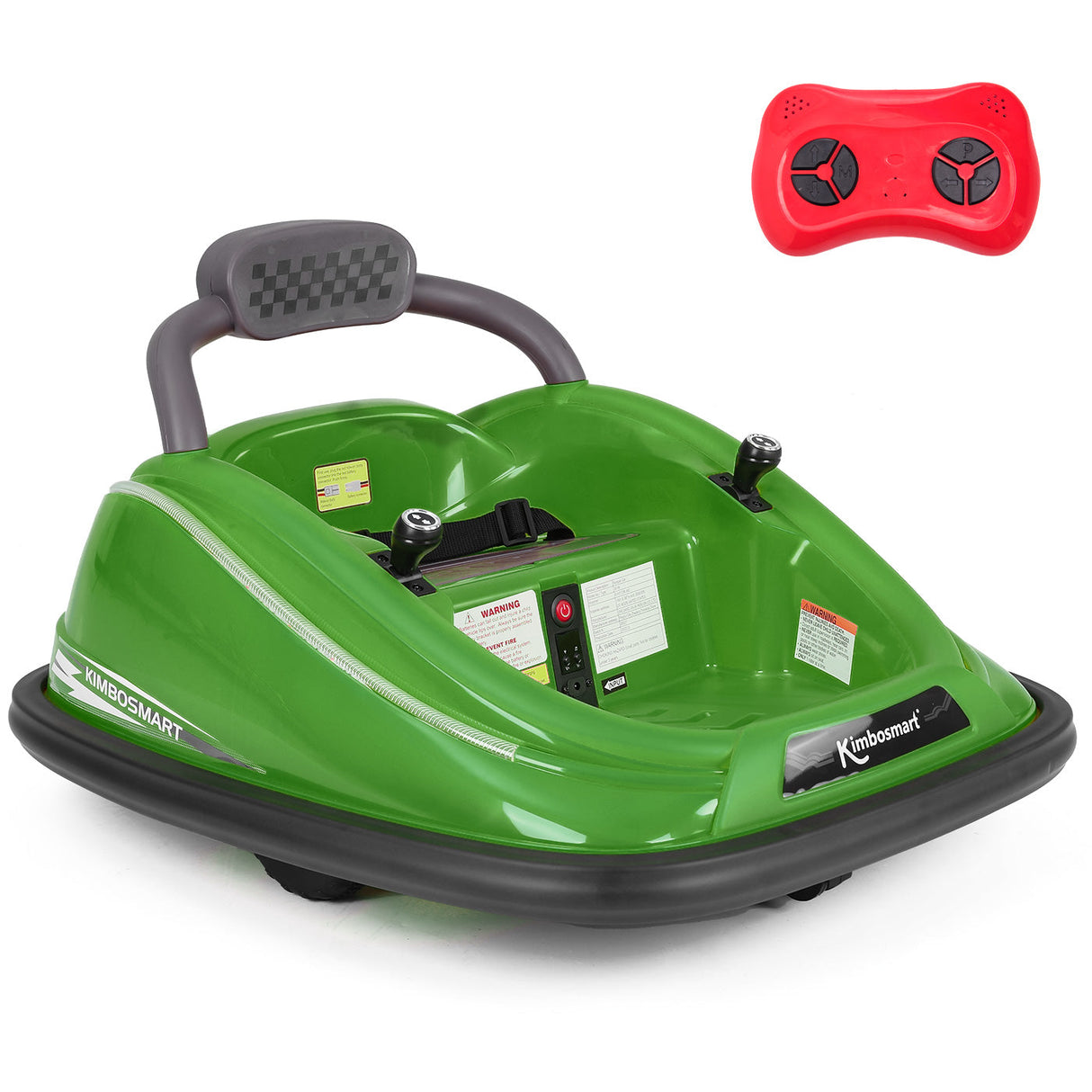 360° Spin Race Car for Kids with Remote Control and LED Lights - 6V Bumper Car Ride-On