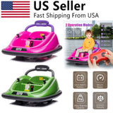 360° Spinning Electric Bumper Car for Kids with Remote Control - 12V Ride-On Toy