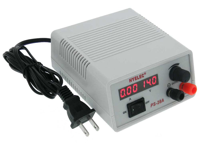 HYELEC PS-28A Regulated DC Power Supply, 1.5V-15V Adjustable Output, 2A Current, LED Display HYELEC